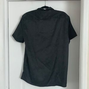 Black button up  t-shirt